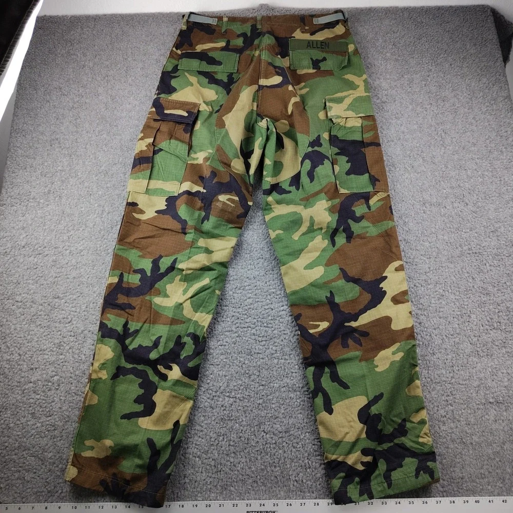 Propper Military Pants Cargo Trousers Mens Medium Long Woodland Camo Combat EUC